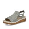 Rieker Knitted Wedge Slingback Sandal - Sage